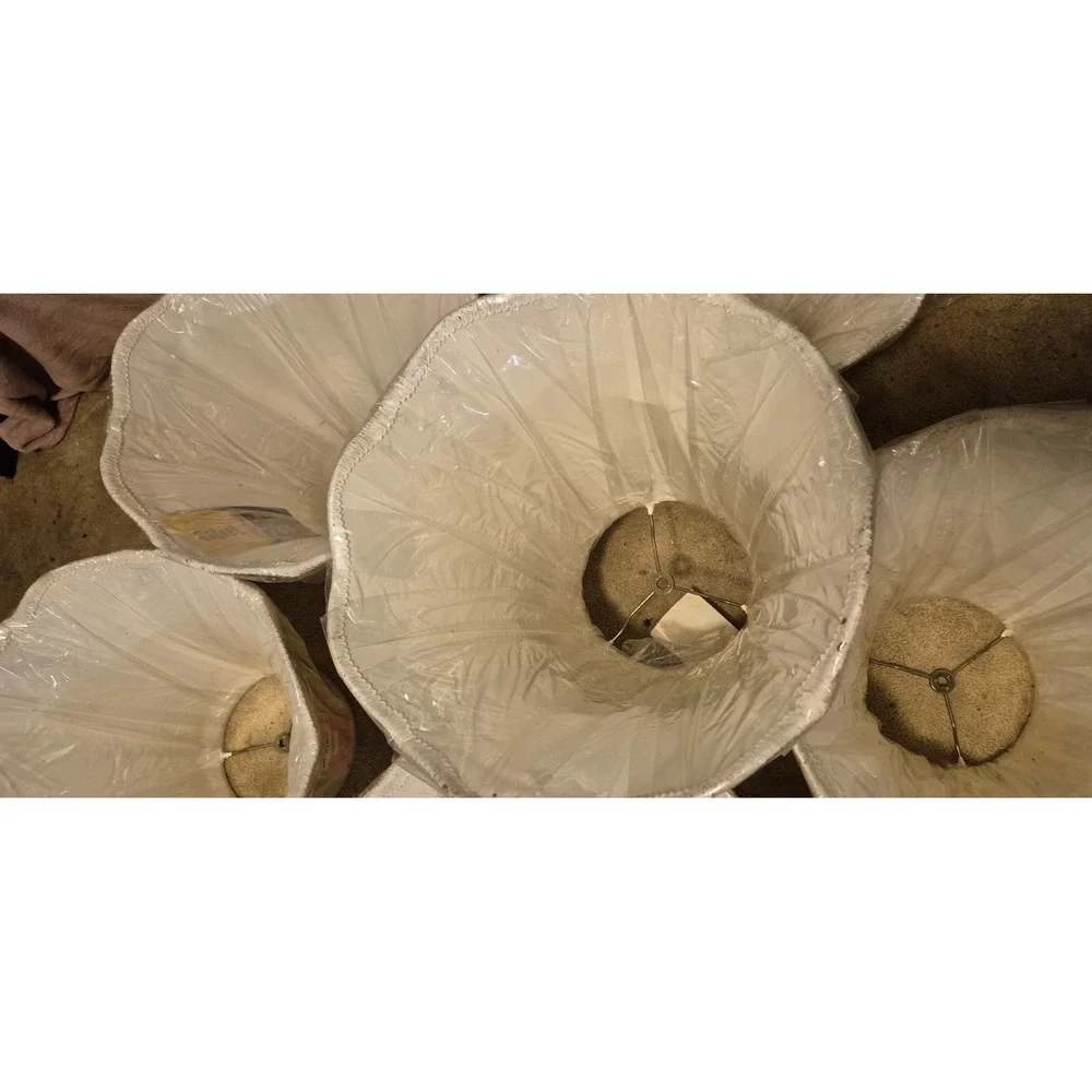 Lot of 6 Stacy Lynn Studios Fashion Lampshades – White‎ – New NOS